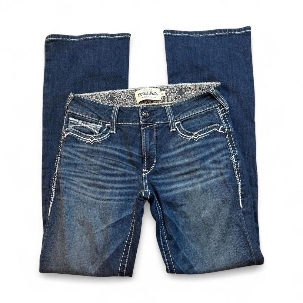 Ariat Real Denim Mid Rise Bootcut denim blue Jeans Size 30R brand new